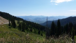 View from Teton Pass at the Grand Teton Relay
