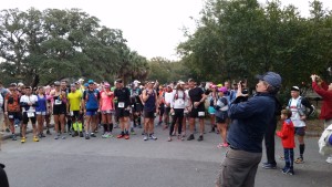 Chris Kostman taking photos of the athletes lining up to start the 2016 Badwater Cape Fear race.