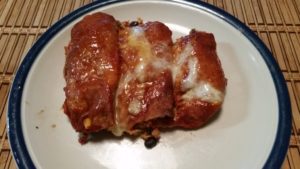 FITzee foods red enchiladas on plate