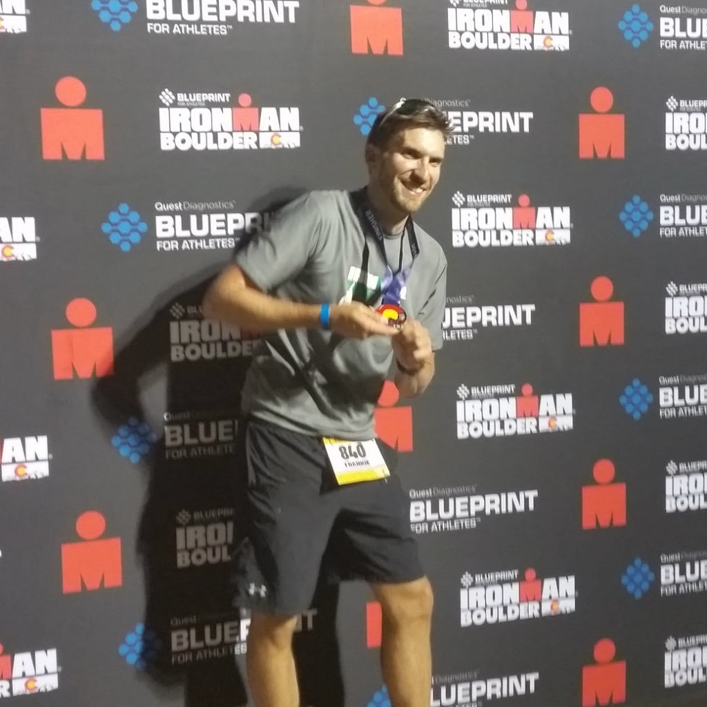 Coach Nicole’s physical therapist, Frankie DeKalb, finished IRONMAN Boulder on August 7, 2016.