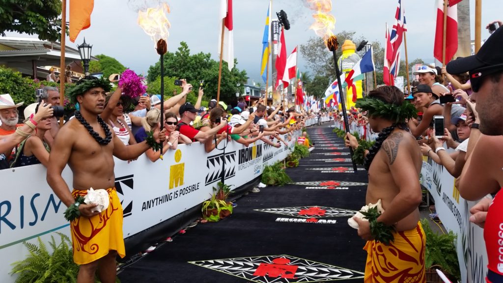 The finish line at the 2015 IRONMAN World Championships
