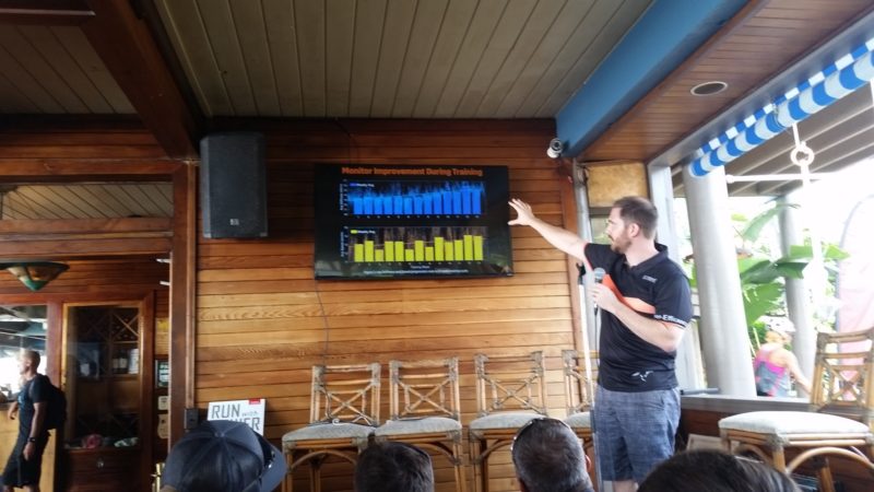 Jamie Williamson of Stryd discusses some of the metrics captured from a Stryd power meter for running at a presentation during the 2016 IRONMAN World Championship week in Kona.