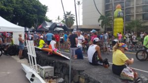 Crowds at Bike Check In at the 2016 IRONMAN World Championship