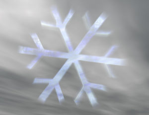 digital visualization of a snowflake