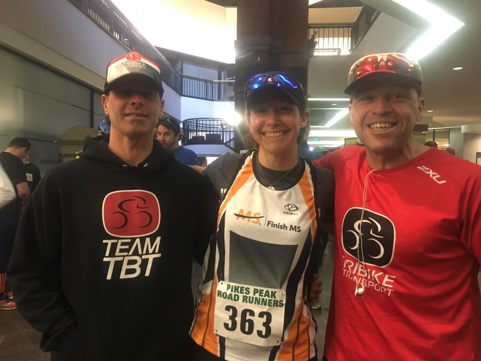 Coach Nicole and friends prior to the February 5, 2017 Super Half Marathon in Colorado Springs.