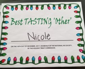 My award certificate for the apple cake! 