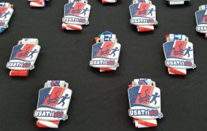 Finisher medals for the USATri60