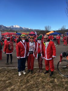 Members of Team NEO at the Cycling Santa ride.